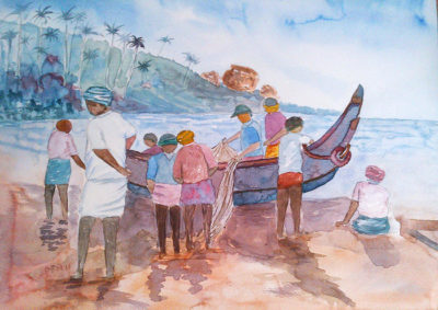 ஒரு ஊரில் ஏழை மீனவன் ஒருவன் இருந்தான்.