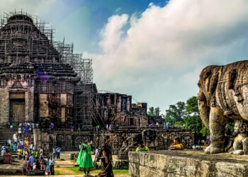 On the way to the temple.