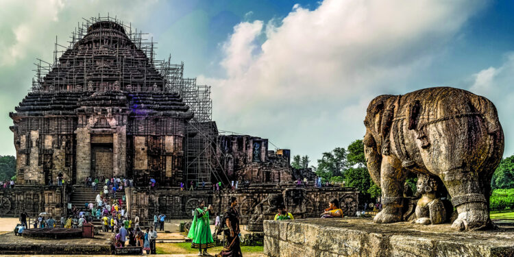 On the way to the temple.