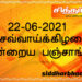 இன்றைய பஞ்சாங்கம் செவ்வாய்க்கிழமை 22-06-2021