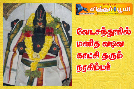வேடசந்தூரில் மனித வடிவ காட்சி தரும் நரசிம்மர்