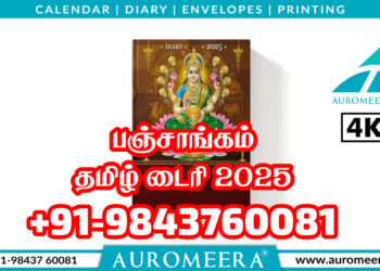 Tamil Diary 2025, Executive, Ruled, One day in a page, 365+46 Pages பஞ்சாங்கம் தமிழ் டைரி 2025 Auromeera@+91-9843760081
