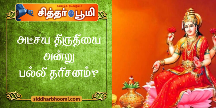 அட்சய திருதியை அன்று பல்லி தரிசனம்?
