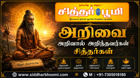 அறிவை அறிவால் அறிந்தவர்கள் சித்தர்கள்