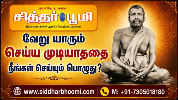 வேறு யாரும் செய்ய முடியாததை நீங்கள் செய்யும் பொழுது?